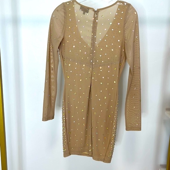 Hot Miami style (0223) Jeweled Dress - sparkly rhinestone, strass, new year - Picture 7 of 8